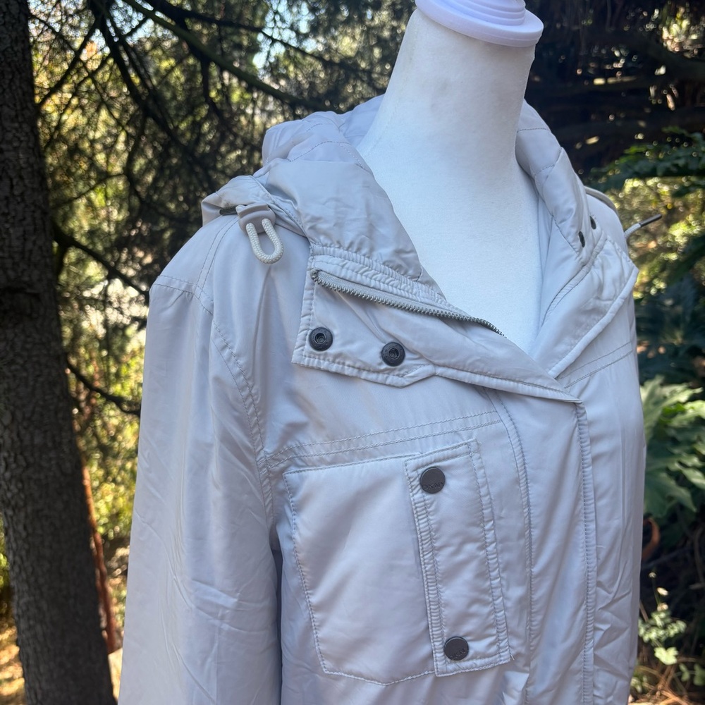DKNY Gray Hooded Utility Jacket With Pockets NWT - Picture 2 of 16